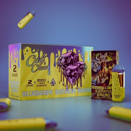 Cali Clear Blueberry Banana Bread - 2G Liquid Diamonds Disposable - Indica