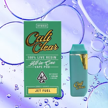 Cali Clear Jet Fuel - 1g Live Resin - All In One Vape Pod - Hybrid